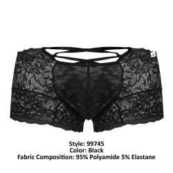 CandyMan Shorty en Dentelle Veno Noir